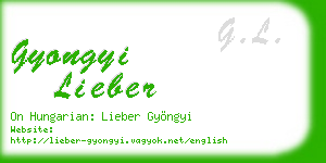 gyongyi lieber business card