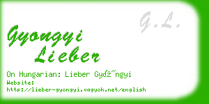 gyongyi lieber business card